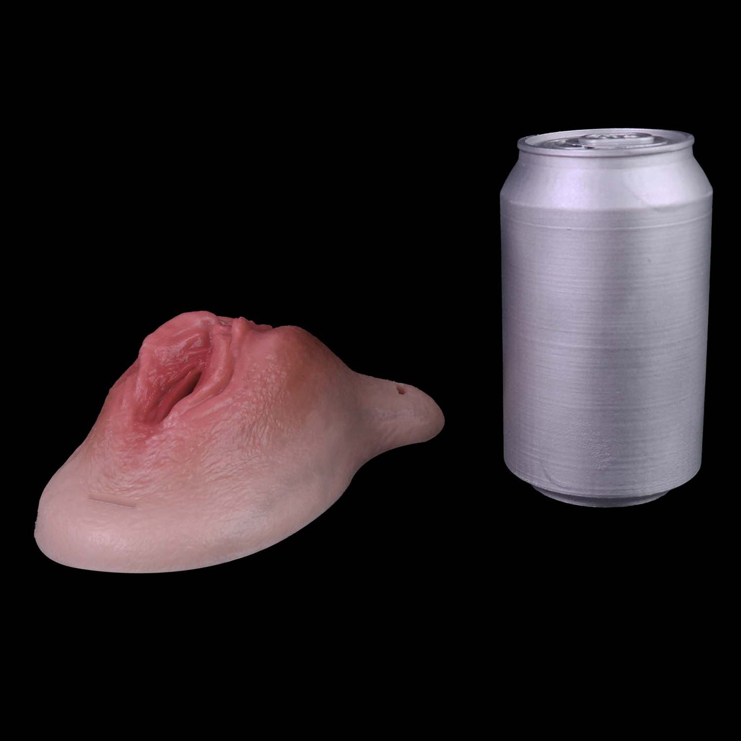 Silikon-Pussy-Panties mit offenen Schamlippen & Lederriemen | Ultimatives Transgender Vaginal-Gaff für intime Rollenspiele