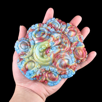 Octopus Grinder Sex Toy | Platinum Silicone Sexually Grinding Pad with Tentacle Sucker Landscape & Tie-Dye