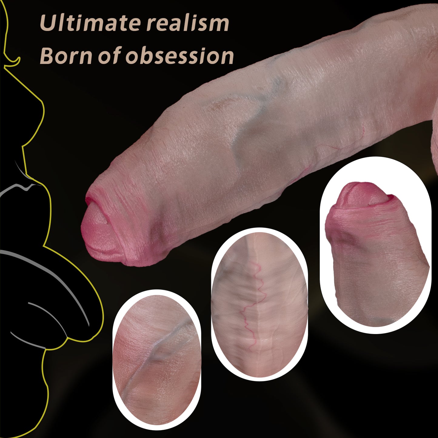 Realistic Dildo – Dual-Density Silicone with Natural Rebound Feel