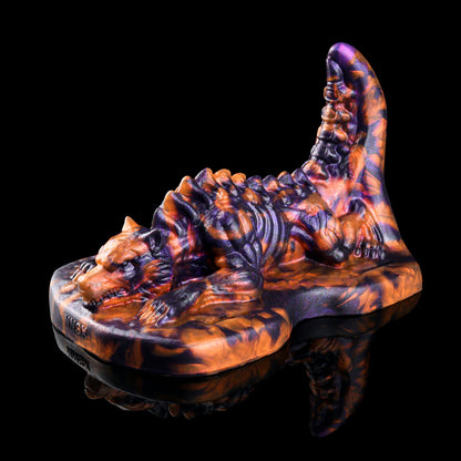 Fantasy Wolf Grinding Toy mit Vibrations-Einsatz – Ergonomisches Reitkissen aus Platin