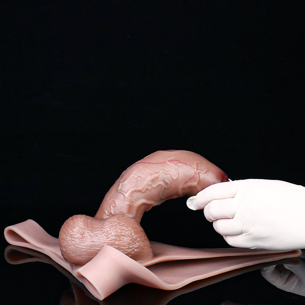 Hyper-Realistic Bulbus Penis Sleeve - Anatomical Wearable Dildo | Harness Platinum Silicone SiliconeLust