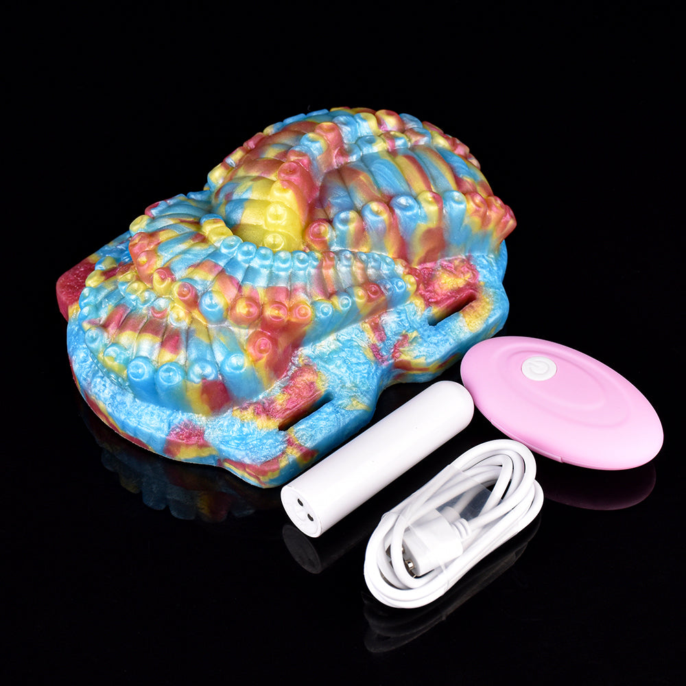Octopus Sucker Grinder | Platinum Silicone Wearable Grinder with Saugnapf-Roehren-Matrix & Spiral-Rippen