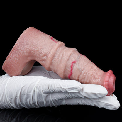 Smooth Texture Penis Sleeve Platinum Silicone - Comfortable Male Sleeve with Muscle Ring
