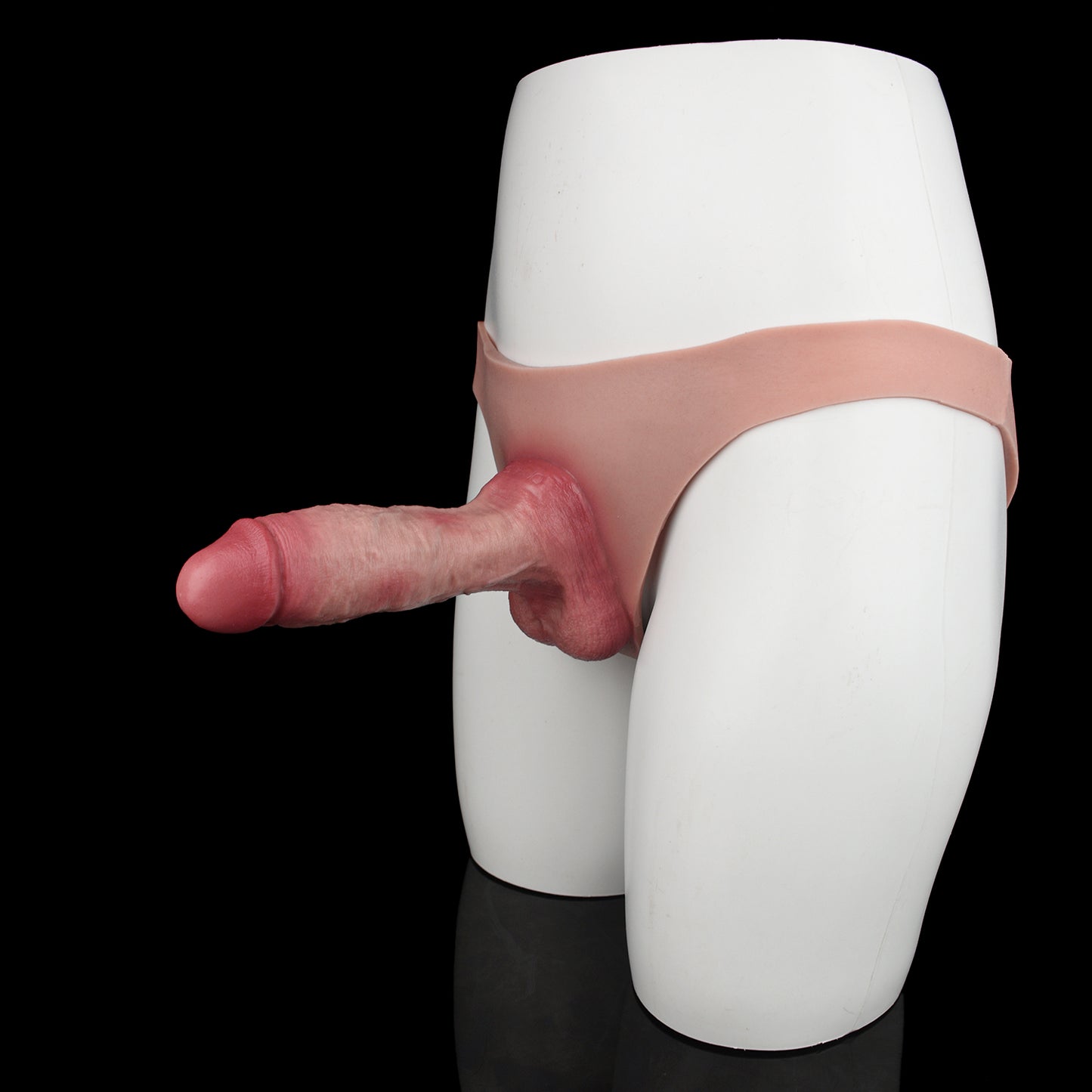 Realistisches Silikon Penis Sleeve – Hollow Strap-On mit V-Ader & Halbvorhaut-Glans | SilikonLust