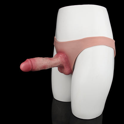 Realistisches Silikon Penis Sleeve – Hollow Strap-On mit V-Ader & Halbvorhaut-Glans | SilikonLust