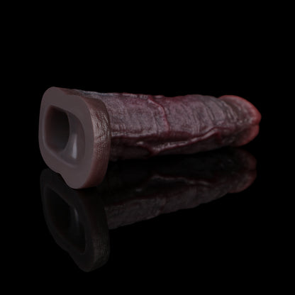 Contoured Dark-Fit Penis Extension Penissleeve - Gabel-Stabilisierung für sichere und komfortable Anwendung