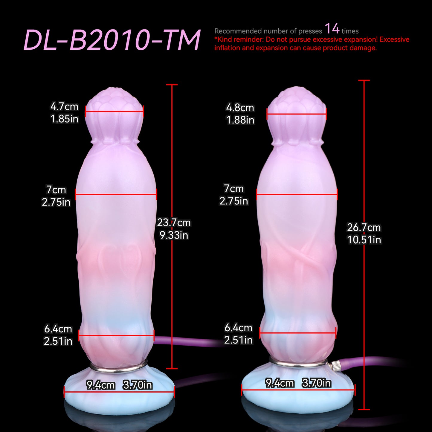 Aufblasbarer Pastell Fantasy Dildo mit Blütenknospe – Silikon Saugnapf-Toy für magische Solo-Sessions