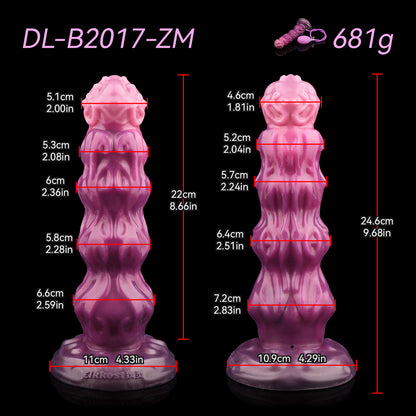 FANTASY DILDO [Alien Edition] - Aufblasbar -Platin-Silikon - Schwarze Pumpe