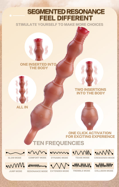 Geometrischer Tiered Expansion Butt Plug Silikon - Three-Stage Silicone Expander Bluetenspitze Querrillen 10 Frequenzen Vibration