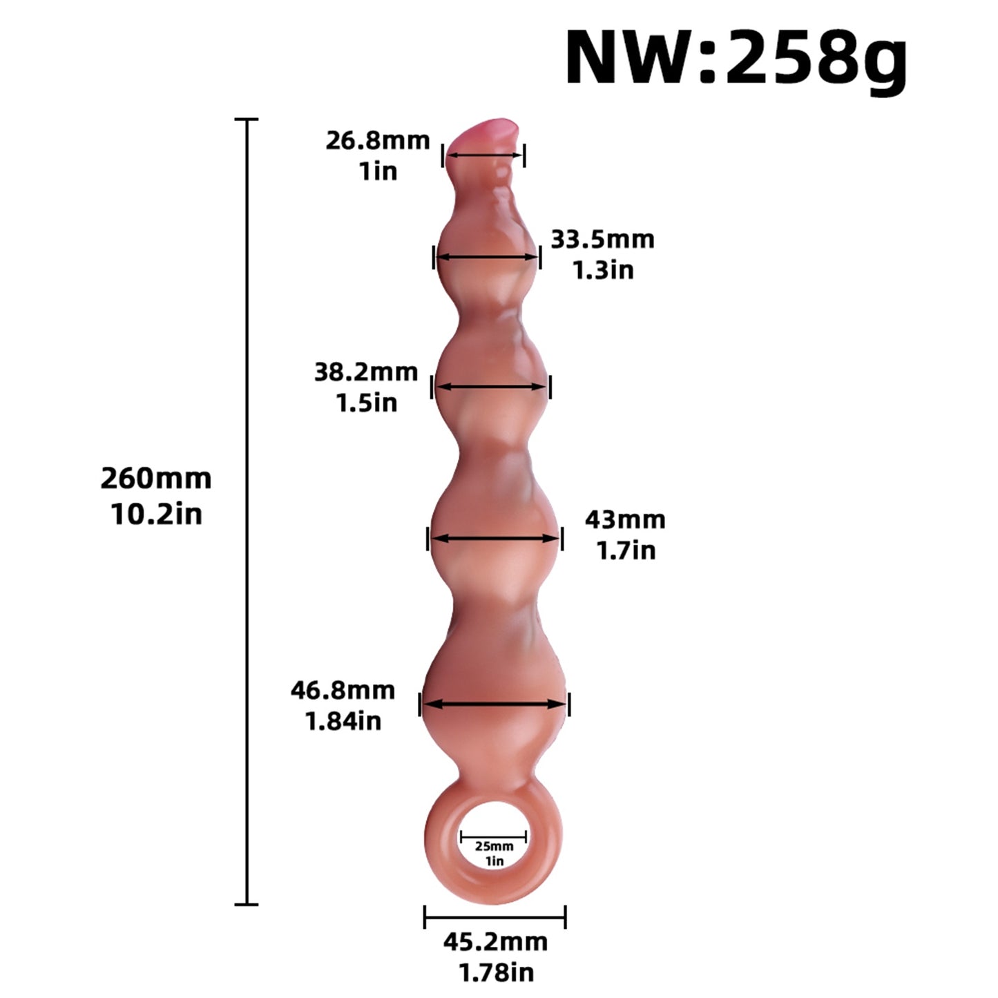Progressiver Massive Expansion Butt Plug Silikon - Thick Wall Heavy-Duty Plug Tiefe Ringnut Segmented Vibration