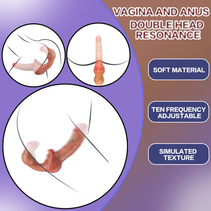 Double-Ended Dildo 42° Heating – Strapless Strap-On & Pegging | Platinum Silicone | SilikonLust
