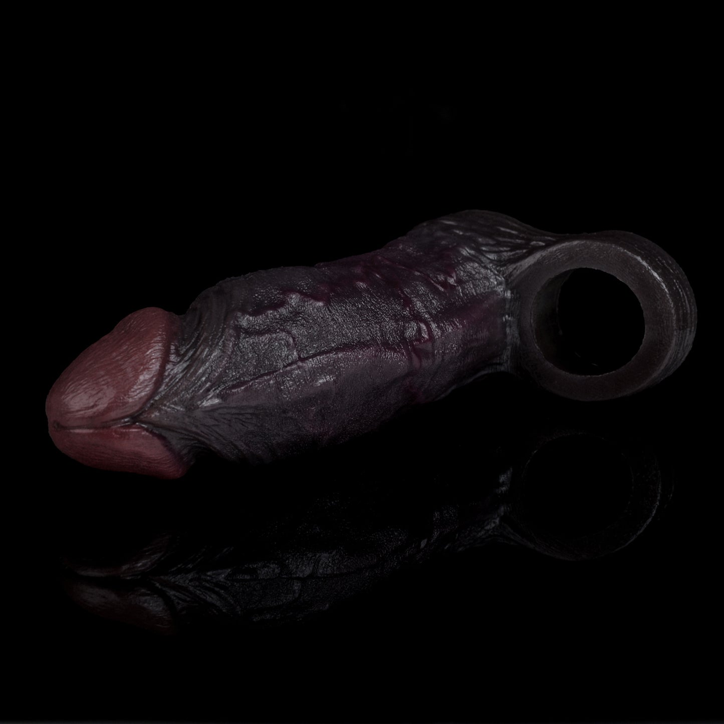 Obsidian Black Penis Sleeve – Dual-Ring Extender for Maximum Presence | SiliconeLust