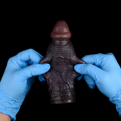 Obsidian Black Penis Sleeve – Dual-Ring Extender for Maximum Presence | SiliconeLust