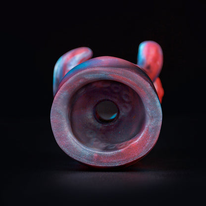 Tentacle Silicone Mouth Gag – Fantasy Silicone Mouth Plug mit Harnais-Lederband und Goldenen Beschlägen