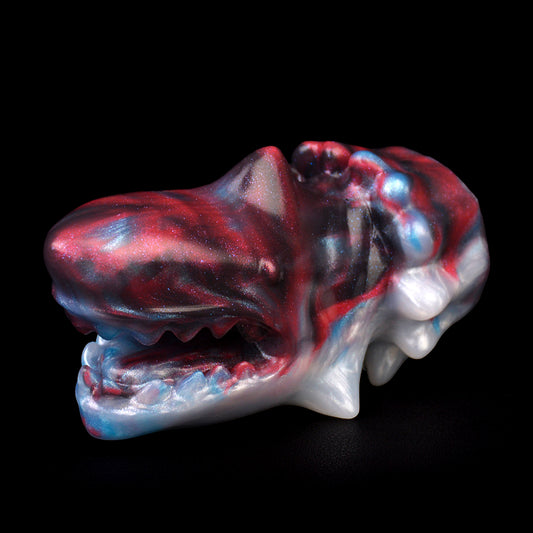 Great White Shark Gag Set - Premium BDSM Mundknebel | Lederband Gold Geschenkbox SilikonLust