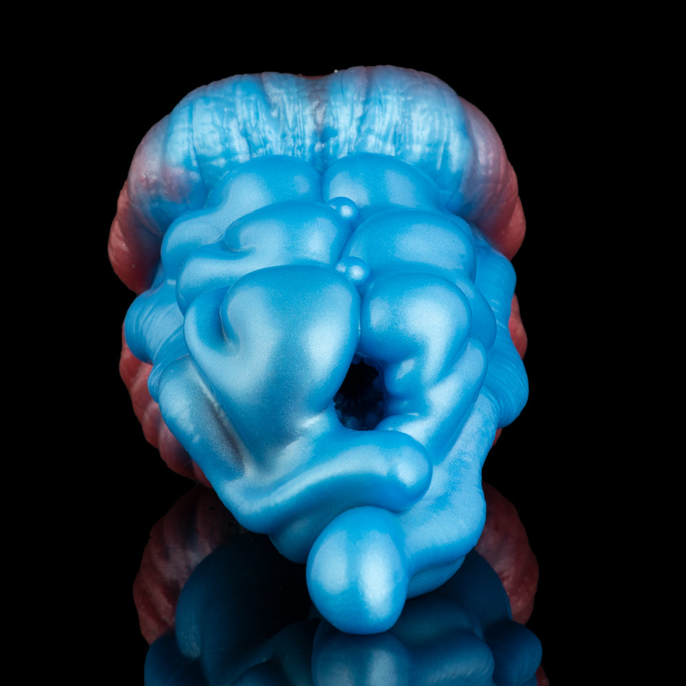 Alien Masturbator - Innovative Platinum Silicone Dual-Entry Design with "Mouth-to-Tongue"