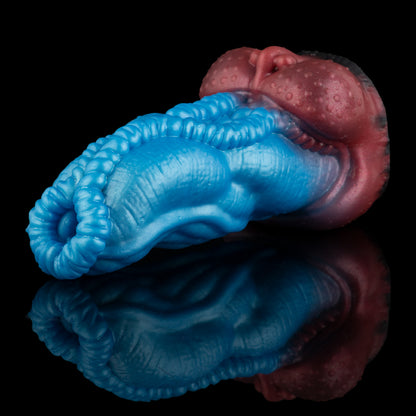 Alien Pocket Pussy – Platinum Silicone Cyberpunk Masturbator with Tight Ribbed Entrance & Extreme Suction