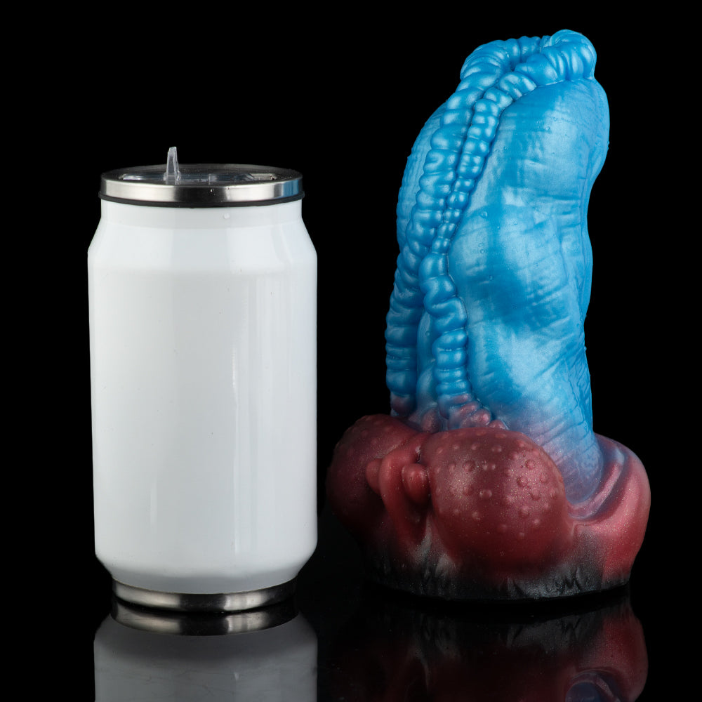 Alien Pocket Pussy – Platinum Silicone Cyberpunk Masturbator with Tight Ribbed Entrance & Extreme Suction