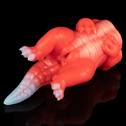 Draco-Ignis: Realistischer Drachen-Masturbator aus Platin-Silikon mit Schwanz-Griff
