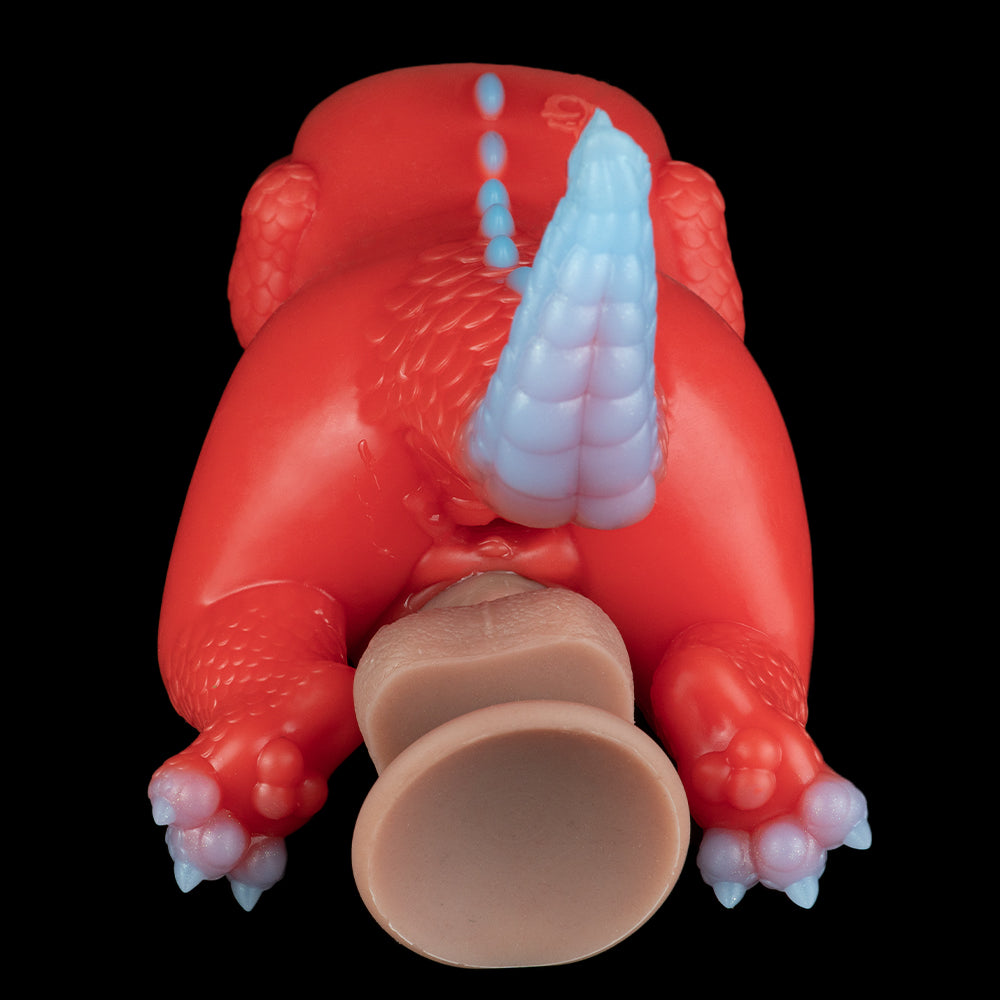Draco-Ignis: Realistischer Drachen-Masturbator aus Platin-Silikon mit Schwanz-Griff
