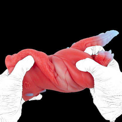 Draco-Ignis: Realistischer Drachen-Masturbator aus Platin-Silikon mit Schwanz-Griff