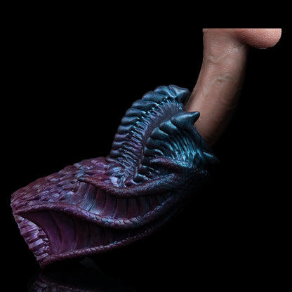 Fantasy Creature Pocket Pussy | Platinum Silicone Handheld Masturbator mit Alienkreatur