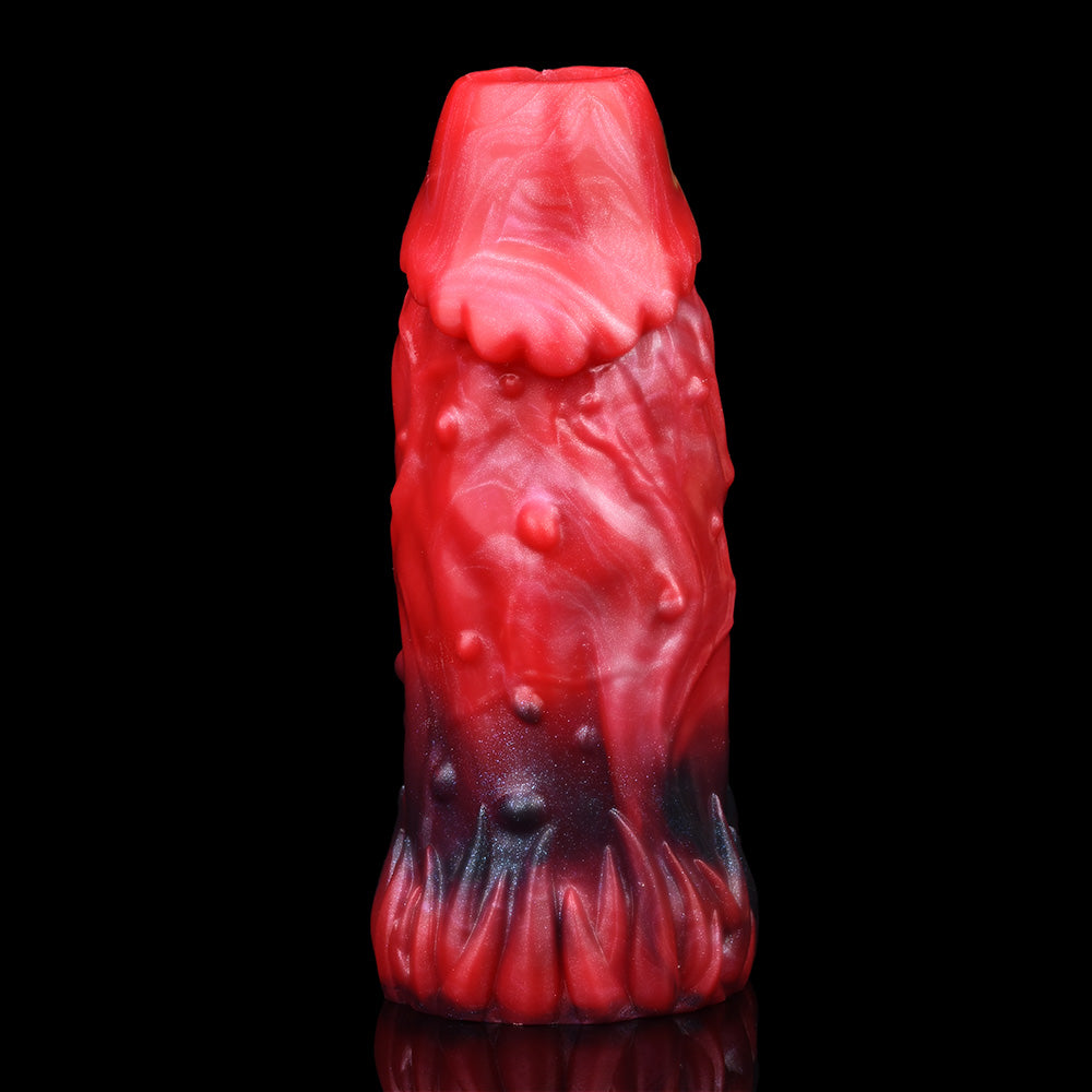 Asymmetrical Penis Sheath for Small Penises – Organic Spikes and Serpentine Scales for Penis Enlargement