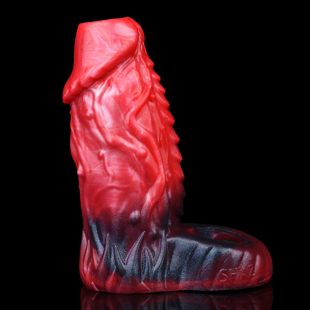Asymmetrical Penis Sheath for Small Penises – Organic Spikes and Serpentine Scales for Penis Enlargement