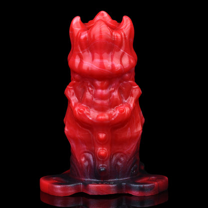 Demon Wing Penis Sleeve Silicone - Daemon Crown Bat Wings Erection Sleeve Small Penis Red
