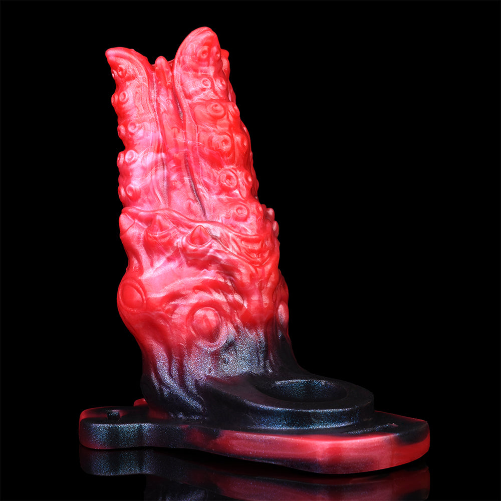 Cthulhu Blossom Penis Sleeve - Micropenis Extension | Three-Leaf Bio-Totem Platinum Silicone SiliconeLust