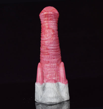 Biomimetischer Elefantenrüssel Dildo mit Elefantenhaut  – Flexibler Tier-Phallus in Perlglanz