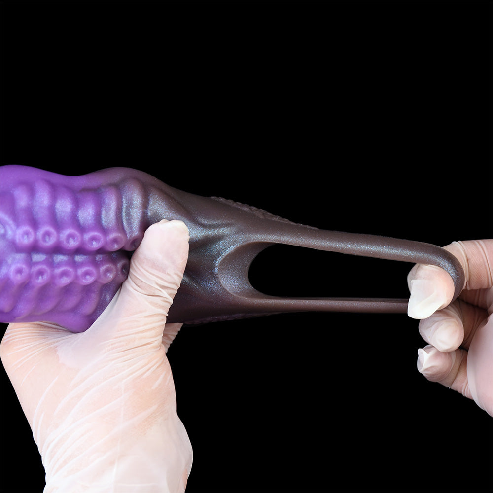 Alien Phallus Sheath in Galactic Aurora Design - Deep Space Violet Fantasy Penis Extender