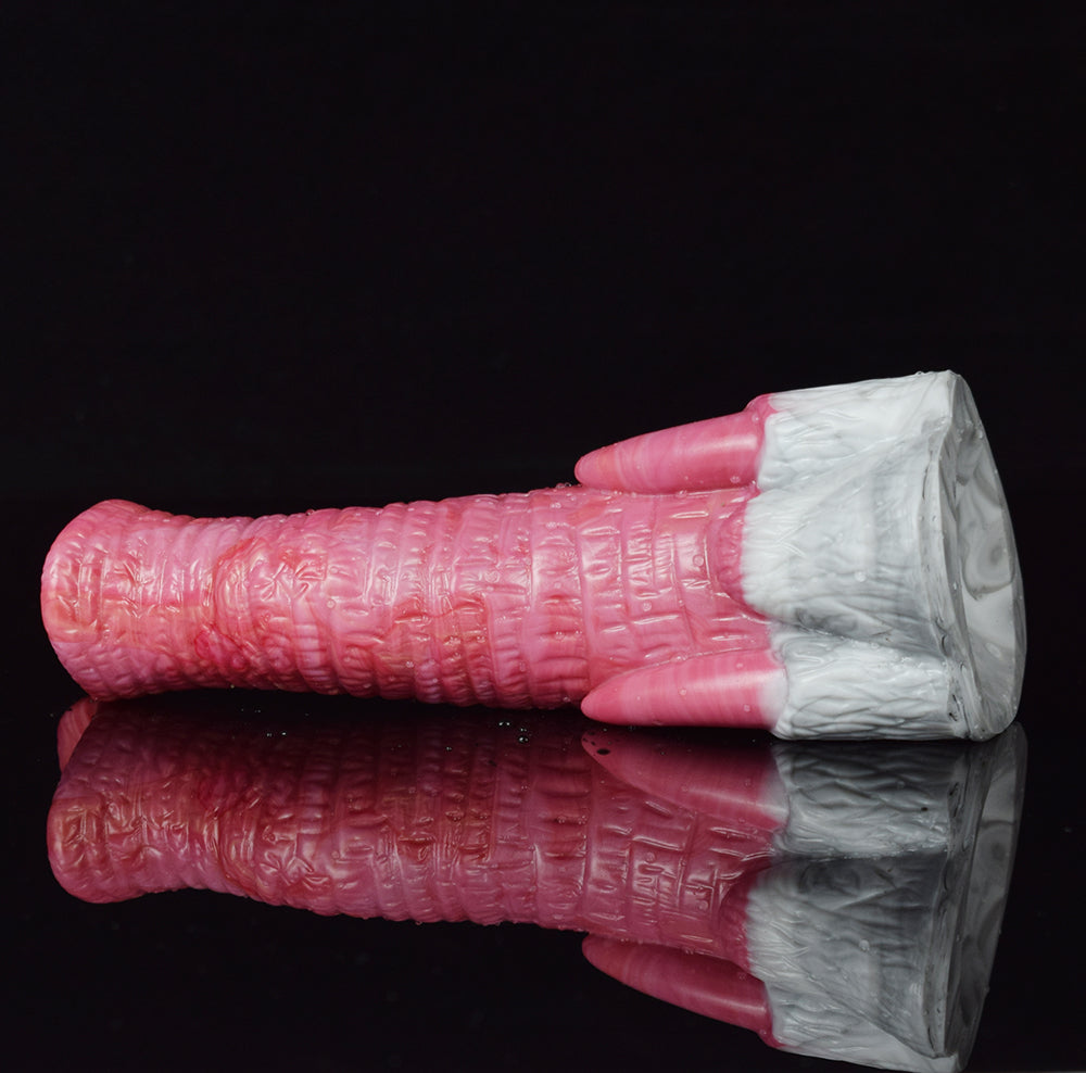 Biomimetischer Elefantenrüssel Dildo mit Elefantenhaut  – Flexibler Tier-Phallus in Perlglanz