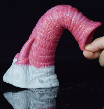 Biomimetischer Elefantenrüssel Dildo mit Elefantenhaut  – Flexibler Tier-Phallus in Perlglanz