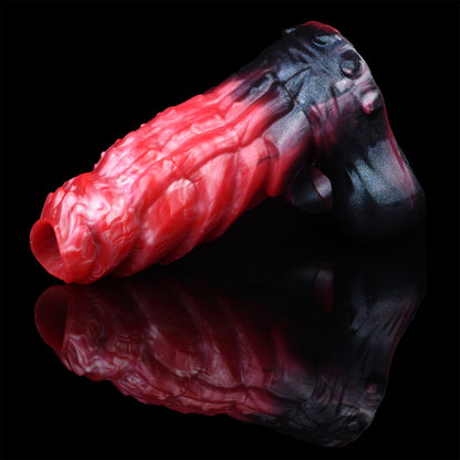 Hyper-Realistic Micropenis Extension Sleeve - Triangle Harness Base | Platinum Silicone SilikonLust