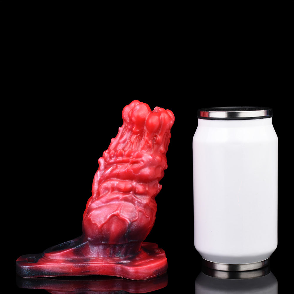 Blutroter Drachen-Penis Sleeve – Texturiert, Vibrierend & Hands-Free