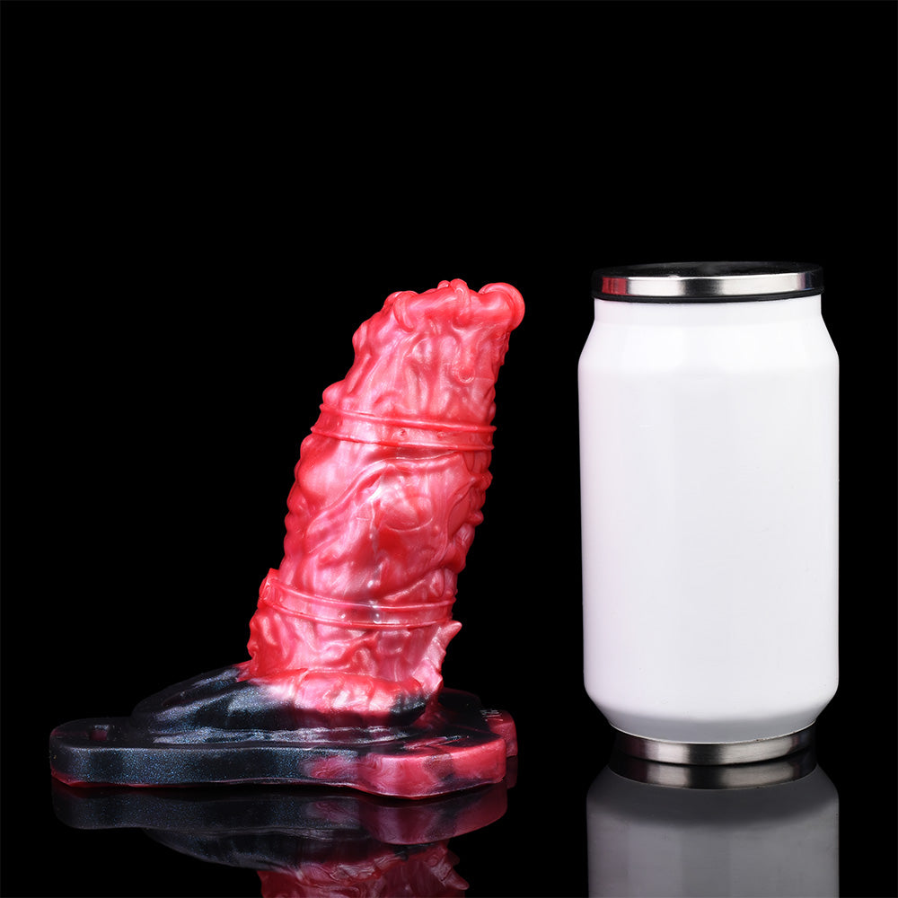Glühende Dominanz: Premium Ledergurt-Penishülle mit integriertem Vibrations-Schaft