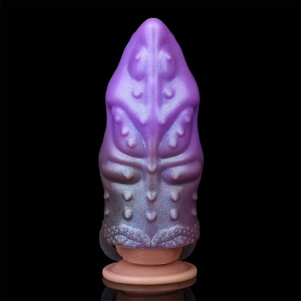 Alien Phallus Sheath in Galactic Aurora Design - Deep Space Violet Fantasy Penis Extender