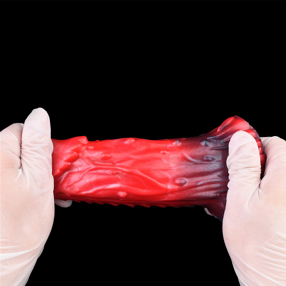 Asymmetrical Penis Sheath for Small Penises – Organic Spikes and Serpentine Scales for Penis Enlargement