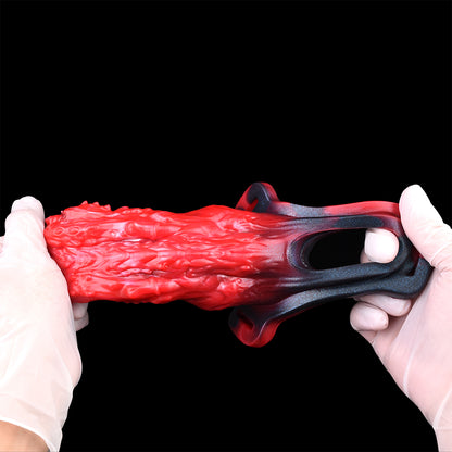 Dragon Spike Fantasy Penis Sleeve – Bio-Spikes & Harness System | Platinum Silicone | SilikonLust