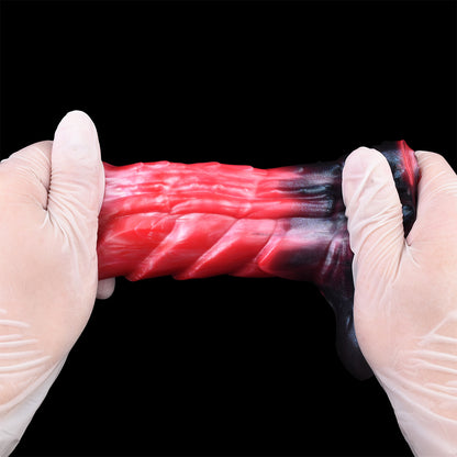 Hyper-Realistic Micropenis Extension Sleeve - Triangle Harness Base | Platinum Silicone SilikonLust