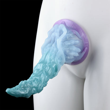 Alien-Tentakel Dildo mit Asymmetrischer Tentakel-Struktur  – Extraterrestrischer Fantasy-Dildo in Perlglanz