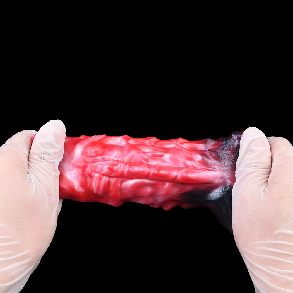 Volcanic Fantasy Silicone Penis Sleeve - Biomechanical Skeleton Structure for Erection and Small Penis Compensation