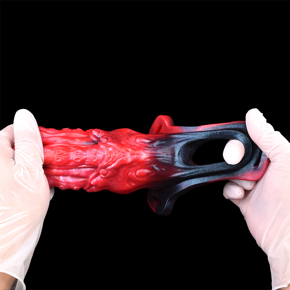 Cthulhu Blossom Penis Sleeve - Micropenis Extension | Three-Leaf Bio-Totem Platinum Silicone SiliconeLust