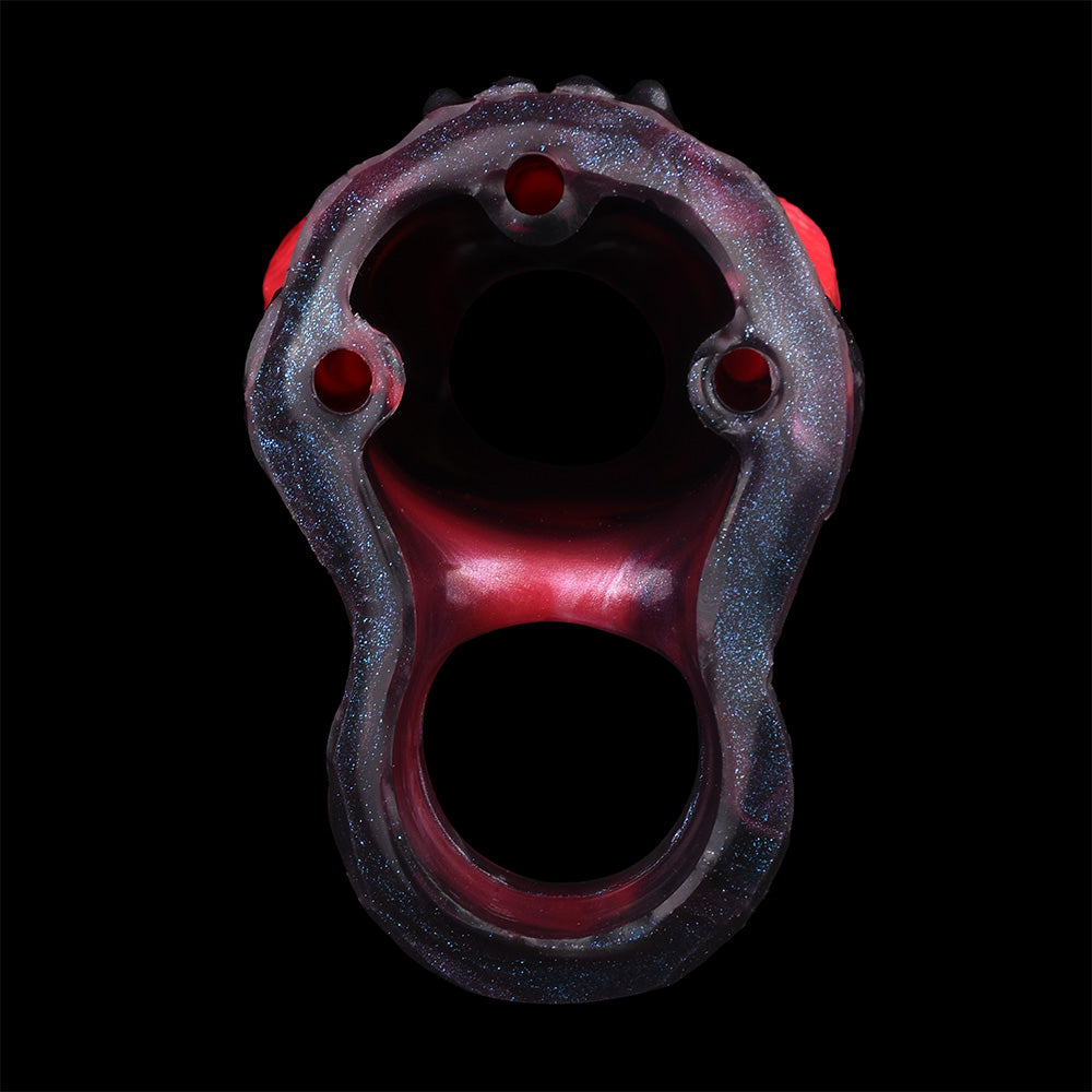 Alien Worm Monster Cock Sleeve - Hollow Fantasy Dildo | Double Horn Maw Platinum Silicone SiliconeLust