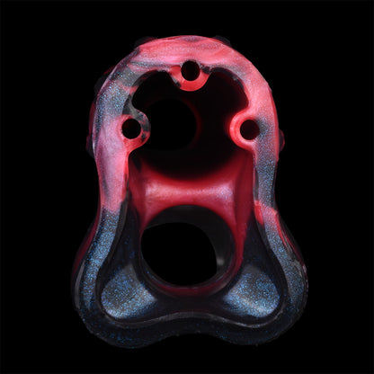 Hyper-Realistic Micropenis Extension Sleeve - Triangle Harness Base | Platinum Silicone SilikonLust