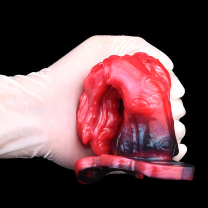 Cthulhu Blossom Penis Sleeve - Micropenis Extension | Three-Leaf Bio-Totem Platinum Silicone SiliconeLust