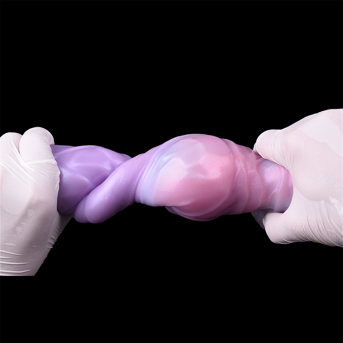Inflatable Fantasy Dildo Silikon - Aufblasbarer Fantasy Dildo Mechanische Geometrie Vulkankrater-Saugnapf Lila Aurora