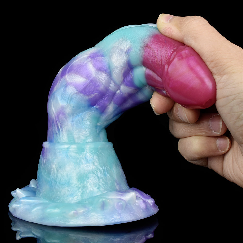 Drachen Fantasy Dildo – Galaktische Farbwelt aus Platin-Silikon