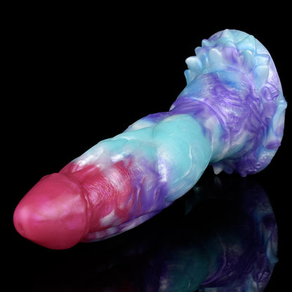 Drachen Fantasy Dildo – Galaktische Farbwelt aus Platin-Silikon